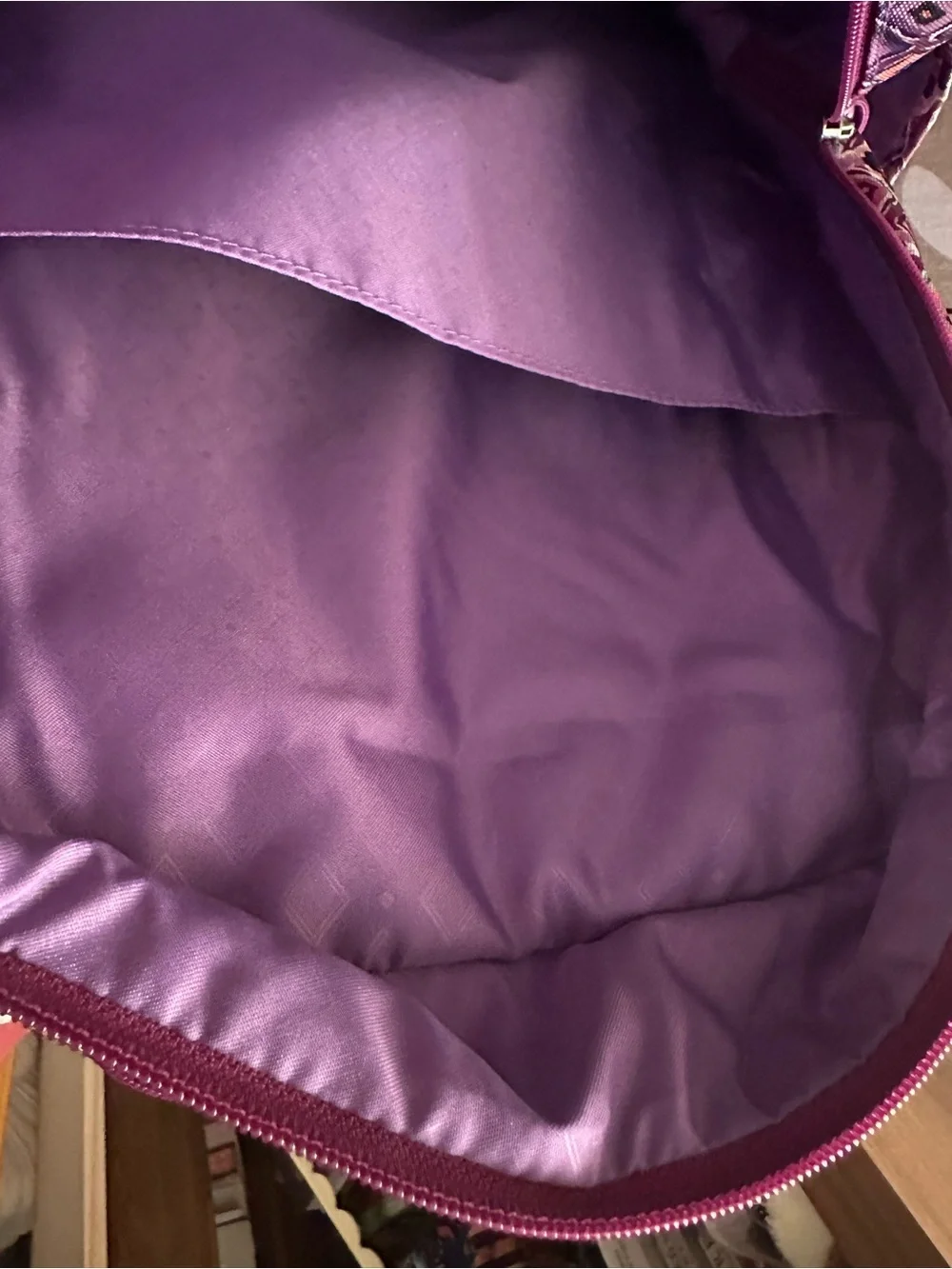 Vera Bradley Multicolor Geometric Laptop Backpack with Purple Base